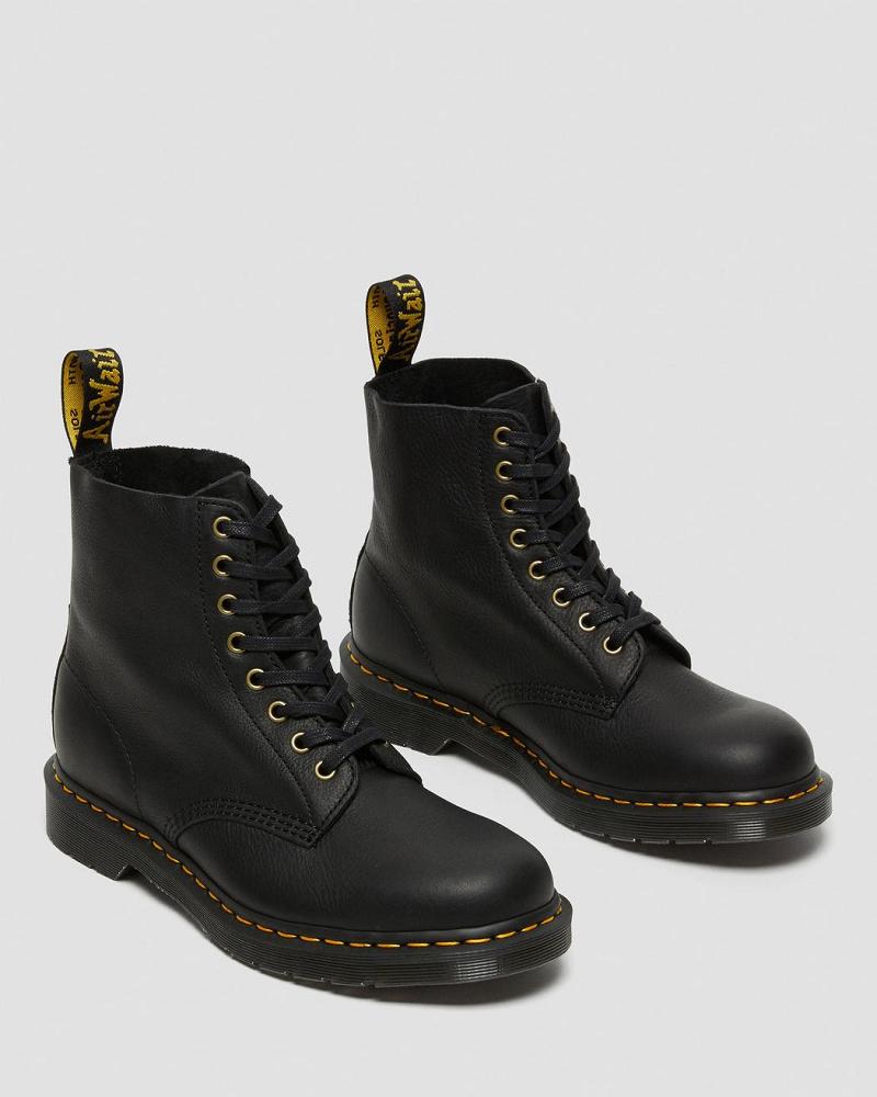 Black Men's Dr Martens 1460 Pascal Ambassador Leather Lace Up Boots | CA 522AHK